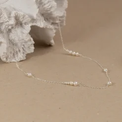 EVIE PEARL SILVER NECKLACE