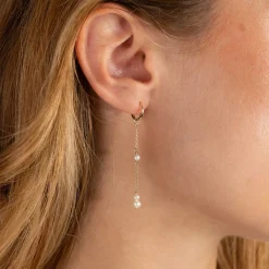 EVIE PEARL SOLID GOLD EARRING