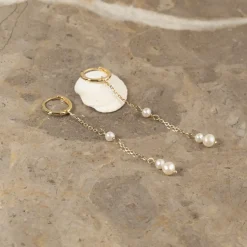 EVIE PEARL SOLID GOLD EARRING