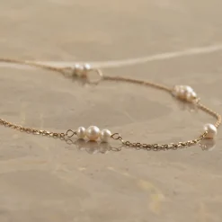 EVIE PEARL SOLID GOLD NECKLACE