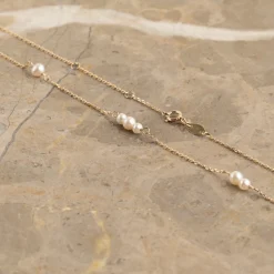 EVIE PEARL SOLID GOLD NECKLACE
