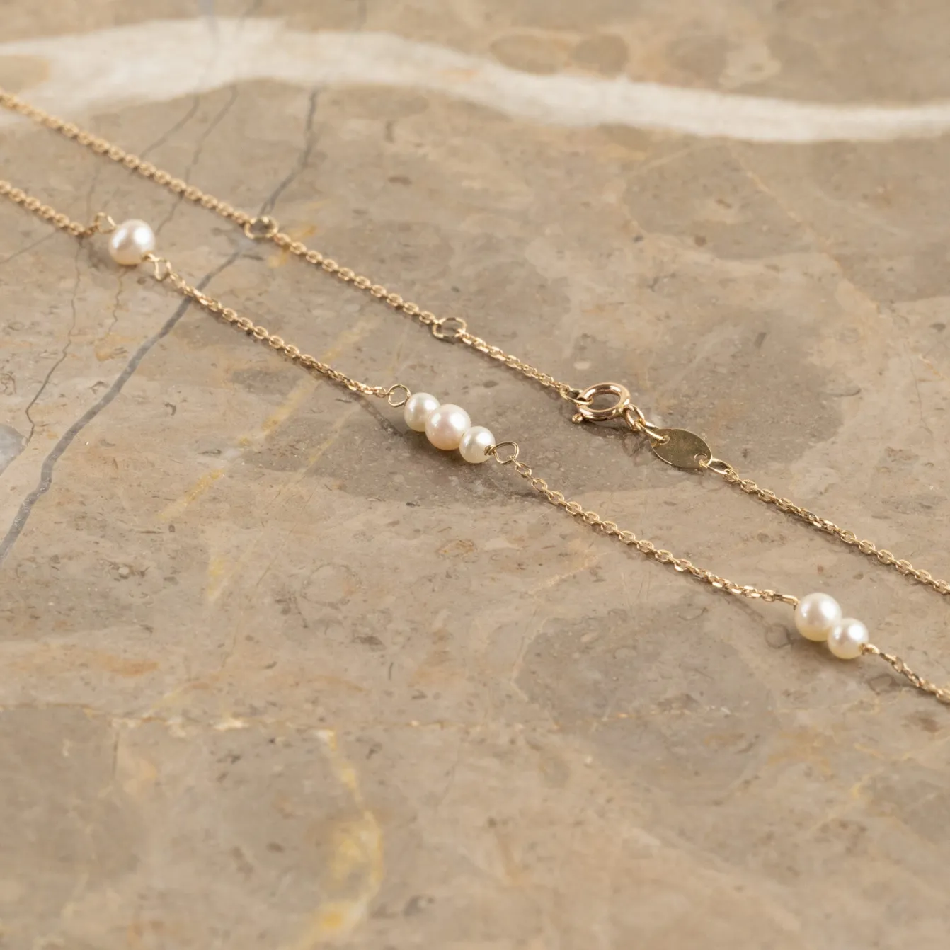 EVIE PEARL SOLID GOLD NECKLACE