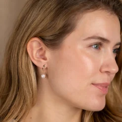 FAYE PEARL SOLID GOLD EARRING
