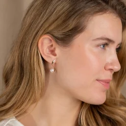 FAYE PEARL SOLID GOLD EARRING