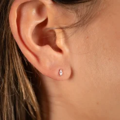 FELINE CRYSTAL SILVER EARRING