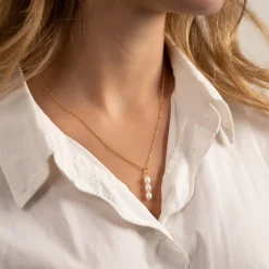 FILIPPA WHITE PEARL GOLDEN PENDANT - Sisi Copenhagen