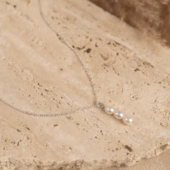 FILIPPA WHITE PEARL SILVER PENDANT - Sisi Copenhagen