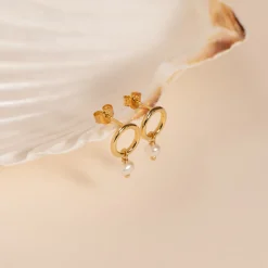 FIONA PEARL GOLDEN EARRING