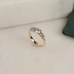 FIVE-STONE TRELLIS DIAMOND RING - 1.0ct - YG