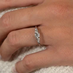 FIVE-STONE TRELLIS DIAMOND RING - 0.5ct - WG