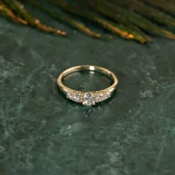FIVE-STONE TRELLIS DIAMOND RING - 0.5ct - YG