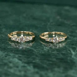 FIVE-STONE TRELLIS DIAMOND RING - 0.5ct - YG