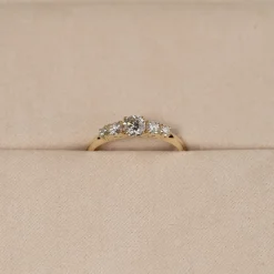 FIVE-STONE TRELLIS DIAMOND RING - 0.5ct - YG