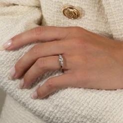 FIVE-STONE TRELLIS DIAMOND RING - 0.5ct - WG