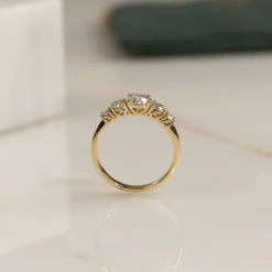 FIVE-STONE TRELLIS DIAMOND RING - 1.0ct - YG