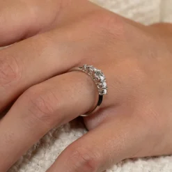FIVE-STONE TRELLIS DIAMOND RING - 0.5ct - WG