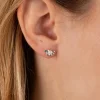 FLEUR PEARL SILVER STUD EARRING