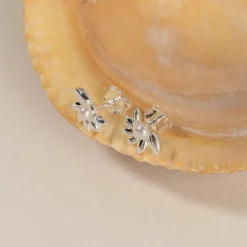 FLEUR PEARL SILVER STUD EARRING