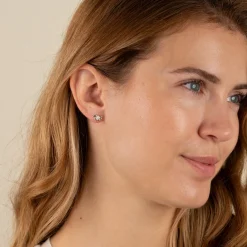 FLEUR PEARL SILVER STUD EARRING