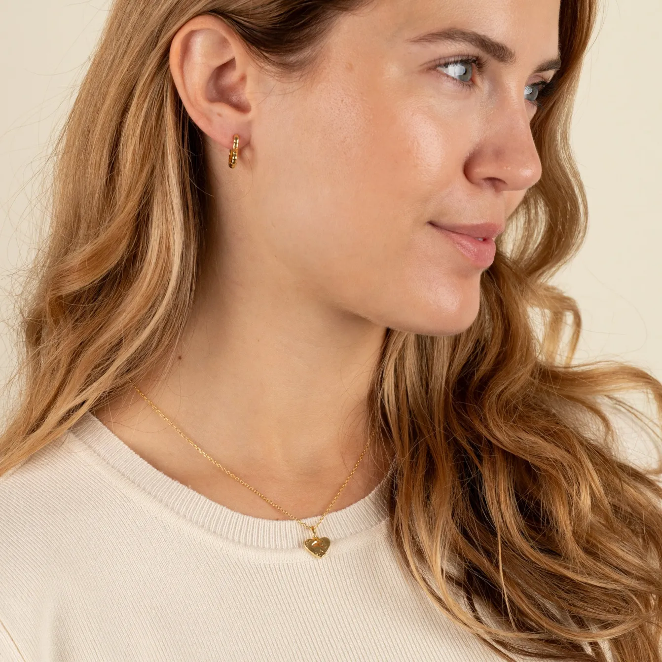 FREYA GOLDEN CREOL EARRING