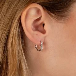 FREYA SILVER CREOL EARRING