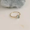 GABI BLUE TOPAZ SOLID GOLD RING