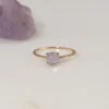 GABI PURPLE AMETHYST SOLID GOLD RING