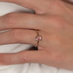 GABI PURPLE AMETHYST SOLID GOLD RING