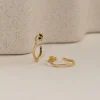 GAIA CRYSTAL GOLDEN CREOL EARRING