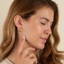 GAIA GOLDEN CREOL EARRING
