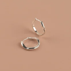 GAIA SILVER HUGGIE EARRING