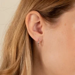 GAIA SILVER HUGGIE EARRING
