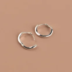 GAIA SILVER HUGGIE EARRING