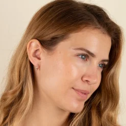 GAIA SILVER HUGGIE EARRING