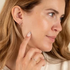 GAIA SILVER HUGGIE EARRING