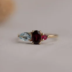 GEM CLUSTER SOLID GOLD RING - Sisi Copenhagen