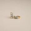 GEMMA BLUE TOPAZ GOLDEN HUGGIE EARRING - Sisi Copenhagen