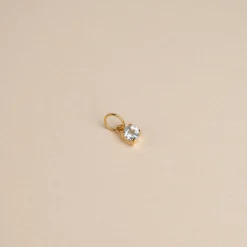 GEMMA BLUE TOPAZ GOLDEN PENDANT - Sisi Copenhagen