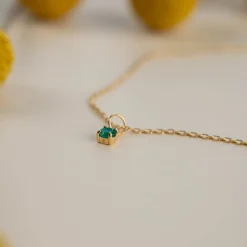 GEMMA GREEN AGATE GOLDEN PENDANT - Sisi Copenhagen