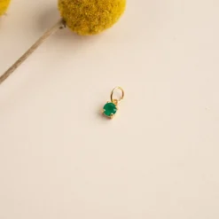 GEMMA GREEN AGATE GOLDEN PENDANT - Sisi Copenhagen