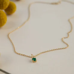 GEMMA GREEN AGATE GOLDEN PENDANT - Sisi Copenhagen