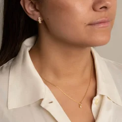 GEMMA MOONSTONE GOLDEN HUGGIE EARRING - Sisi Copenhagen