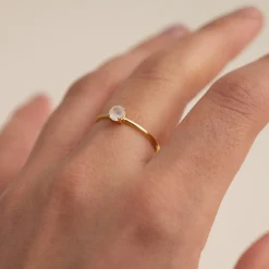 GEMMA MOONSTONE GOLDEN RING - Sisi Copenhagen