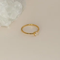 GEMMA MOONSTONE GOLDEN RING - Sisi Copenhagen