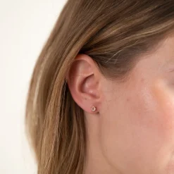 GEMMA MOONSTONE GOLDEN STUD EARRING - Sisi Copenhagen