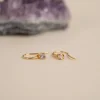 GEMMA PURPLE AMETHYST GOLDEN HOOK EARRING - Sisi Copenhagen