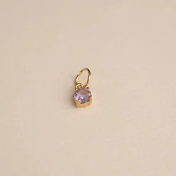 GEMMA PURPLE AMETHYST GOLDEN PENDANT - Sisi Copenhagen