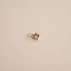 GEMMA PURPLE AMETHYST GOLDEN PENDANT - Sisi Copenhagen