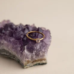 GEMMA PURPLE AMETHYST GOLDEN RING - Sisi Copenhagen