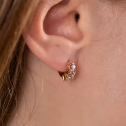 GEMMA PURPLE AMETHYST GOLDEN HUGGIE EARRING - Sisi Copenhagen